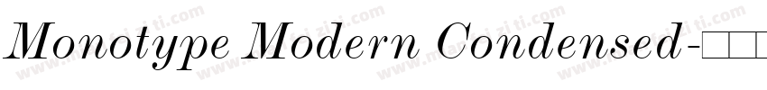 Monotype Modern Condensed字体转换